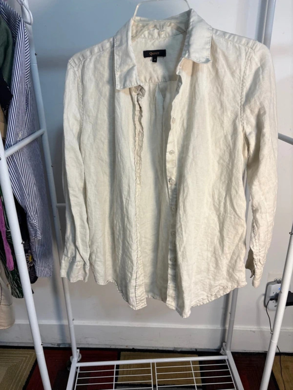 Quince 100% European Flax Linen Button Down Shirt S NWOT Minimalist